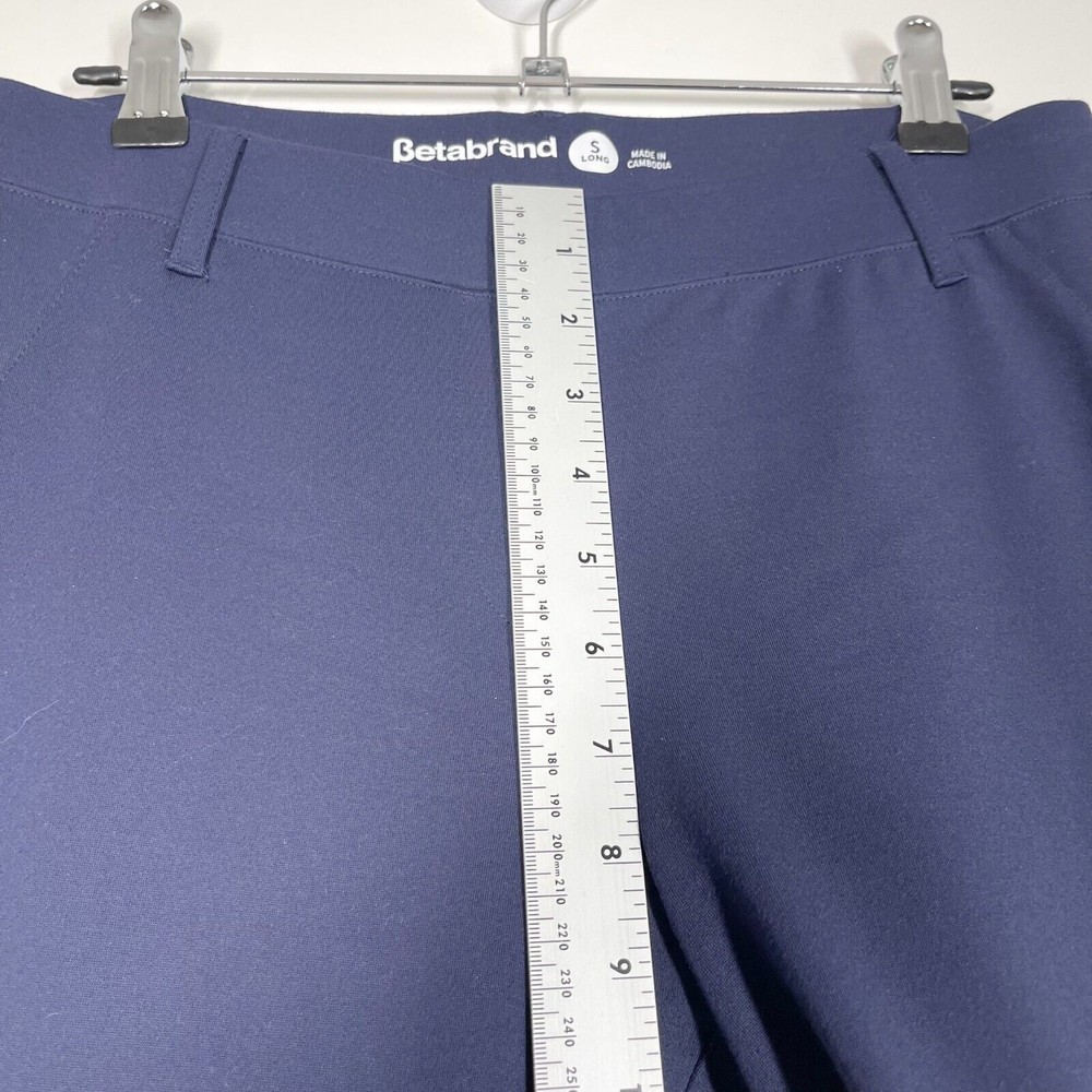 Betabrand Navy Classic Dress Yoga Bootcut Pants Mid Rise Womens Size Small Tall - Picture 3 of 7